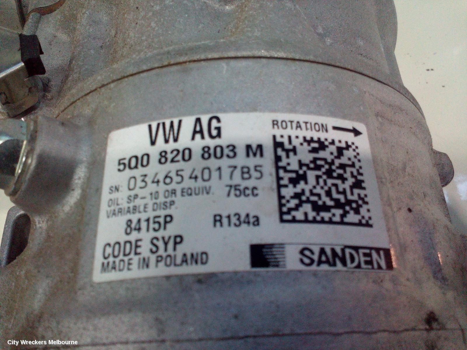 SKODA FABIA A/C COMPRESSOR, NJ, 1.0/1.2, PETROL, 01/2015 - 06/2019 - Image 1