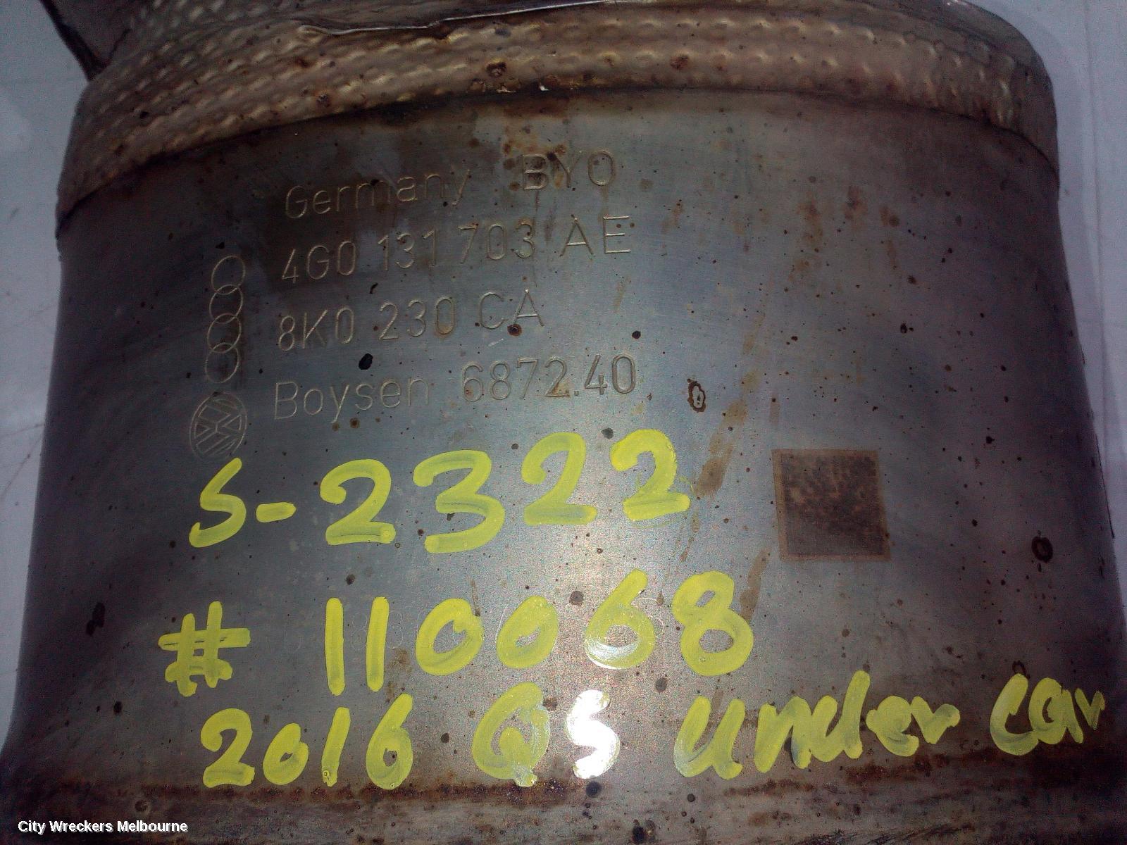 AUDI Q5 CATALYTIC CONVERTER, UNDER CAR-CAT TYPE, 2.0, DIESEL, CGLB/CGLC CODE, 8R, 03/2009 - 01/2017 - Image 3