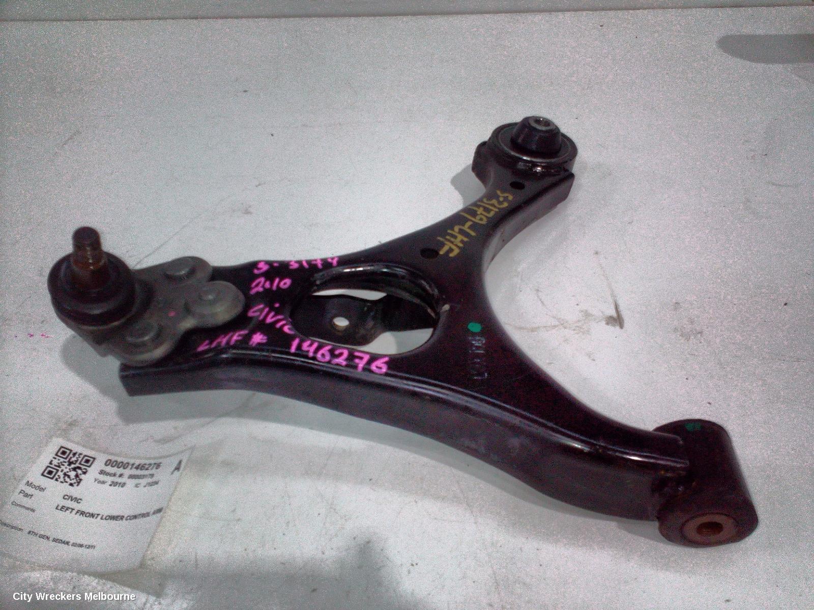HONDA CIVIC LEFT FRONT LOWER CONTROL ARM, 8TH GEN, SEDAN, 02/2006 - 12/2011 - Image 2