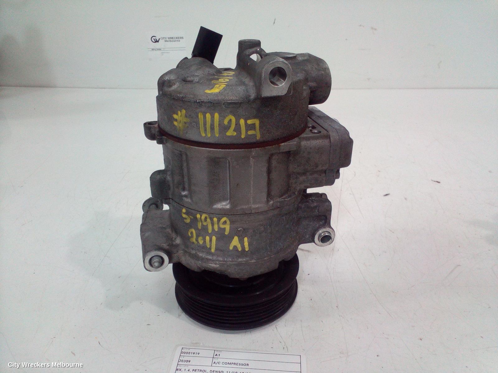 AUDI A1 A/C COMPRESSOR, 8X, 1.4, PETROL, DENSO, 11/2010 - 10/2018 - Image 1