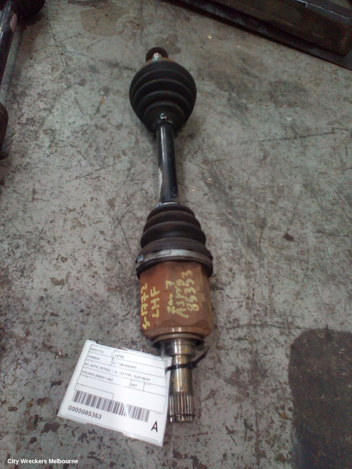 HOLDEN ASTRA LEFT DRIVESHAFT, AH, AUTO, PETROL, 1.8, ABS TYPE, 10/2004 - 08/2009 - Image 1
