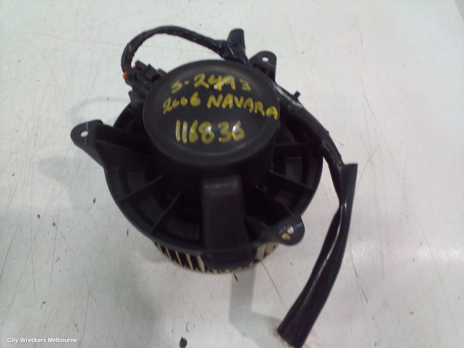 NISSAN NAVARA HEATER FAN MOTOR, D40 (VIN VSK), 09/2005 - 04/2010 - Image 2
