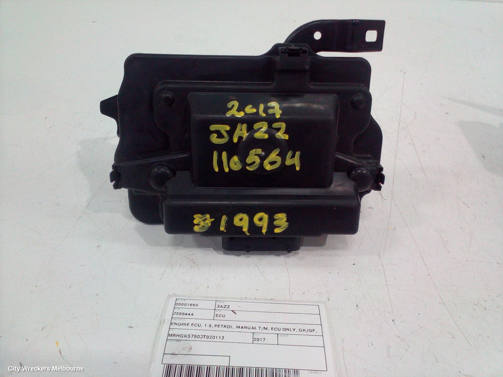 HONDA JAZZ ECU, ENGINE ECU, 1.5, PETROL, MANUAL T/M, ECU ONLY, GK/GF, 07/2014 - 12/2020 - Image 1