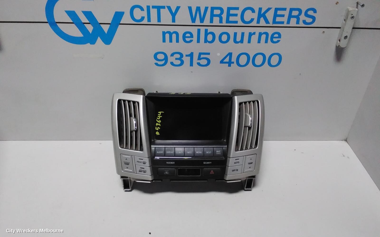 LEXUS RX SERIES RADIO/CD/DVD/SAT/TV, SAT NAV HEAD UNIT, AL10, 12/2008 - 08/2015 - Image 1
