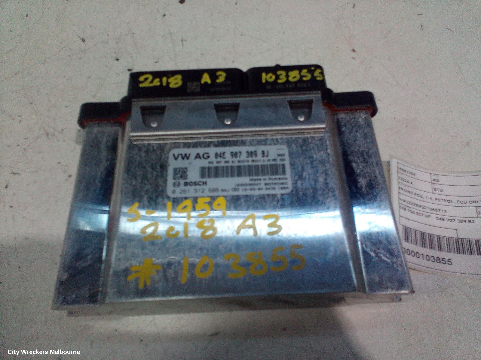 AUDI A3 ECU, ENGINE ECU, 1.4, PETROL, ECU ONLY, 8V, 05/2013 - 10/2020 - Image 2