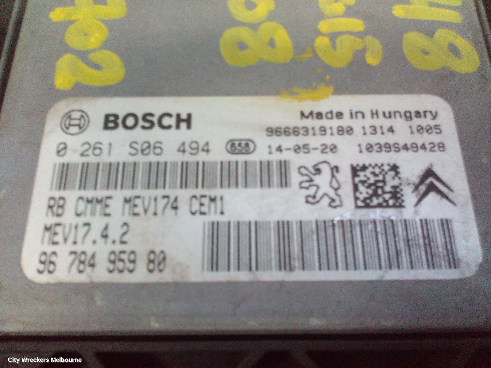 PEUGEOT 208 ECU, ENGINE ECU, 1.6, PETROL, VIN VF3*5FS, ECU ONLY, A9, 10/2012 - 05/2015 - Image 2