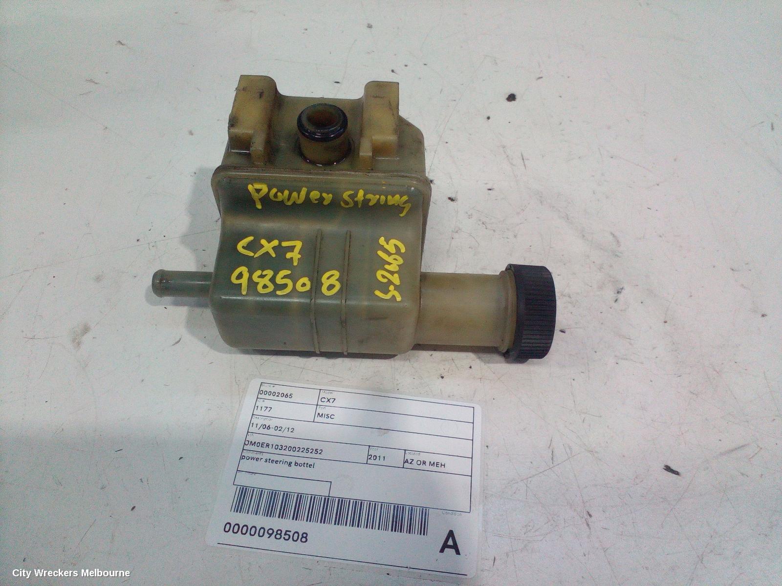 MAZDA CX7, 11/2006 - 02/2012, POWER STEERING BOTTEL: 98508 - Image 2