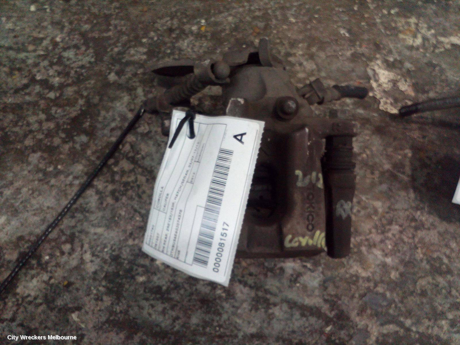TOYOTA COROLLA CALIPER, RH REAR, ZRE152/20153R, HATCH/SEDAN, 03/2007 - 12/2013 - Image 1