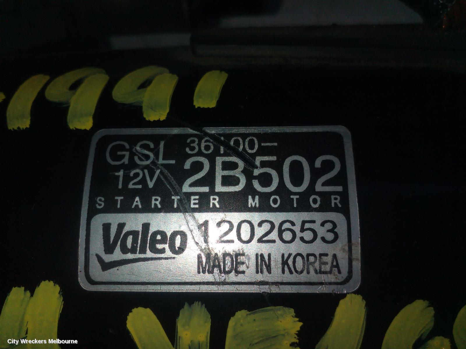 HYUNDAI VELOSTER STARTER, 1.6, G4FJ, TURBO, AUTO/MANUAL T/M, 07/2012 - 02/2018 - Image 2