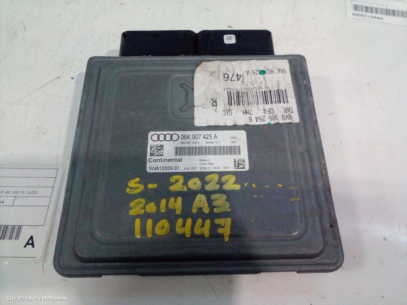AUDI A3 ECU, ENGINE ECU, 1.8, PETROL, ECU ONLY, 8V, 05/2013 - 10/2020 - Image 1