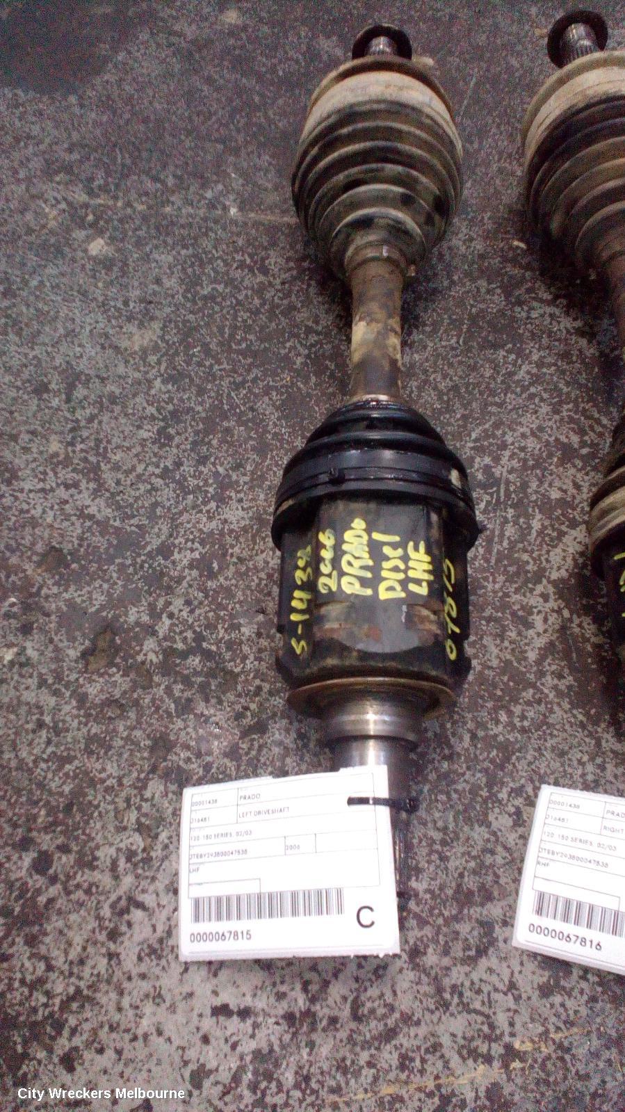 TOYOTA PRADO LEFT DRIVESHAFT, 120-150 SERIES, 02/2003 ONWARDS - Image 1