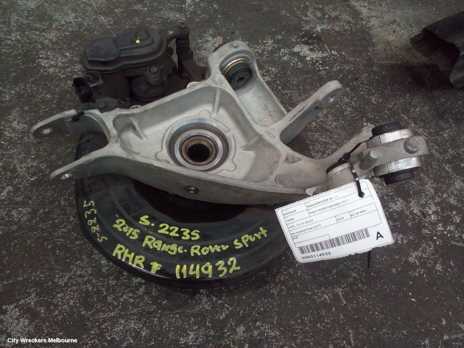 LAND ROVER RANGEROVER SPORT RIGHT REAR HUB ASSEMBLY, L494, 12/2013 - 04/2022 - Image 2