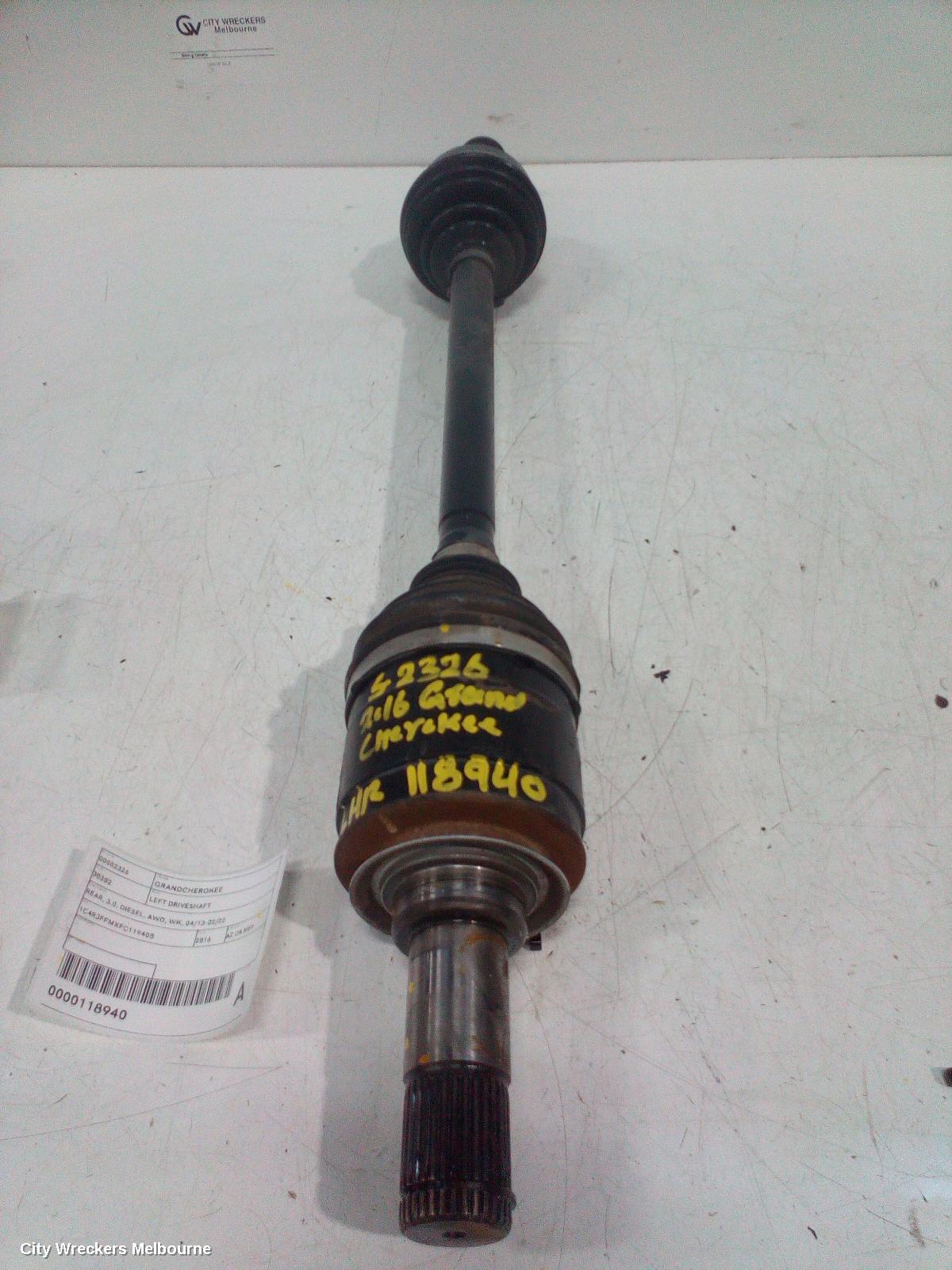 JEEP GRANDCHEROKEE LEFT DRIVESHAFT, REAR, 3.0, DIESEL, AWD, WK, 04/2013 - 02/2022 - Image 1