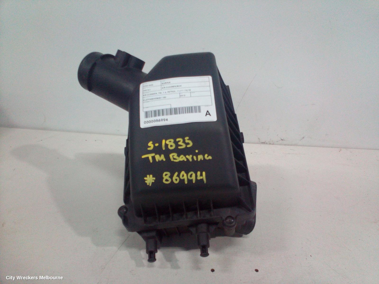 HOLDEN BARINA AIR CLEANER/BOX, AIR CLEANER, TM, 1.6, PETROL, 09/2011 - 12/2018 - Image 1