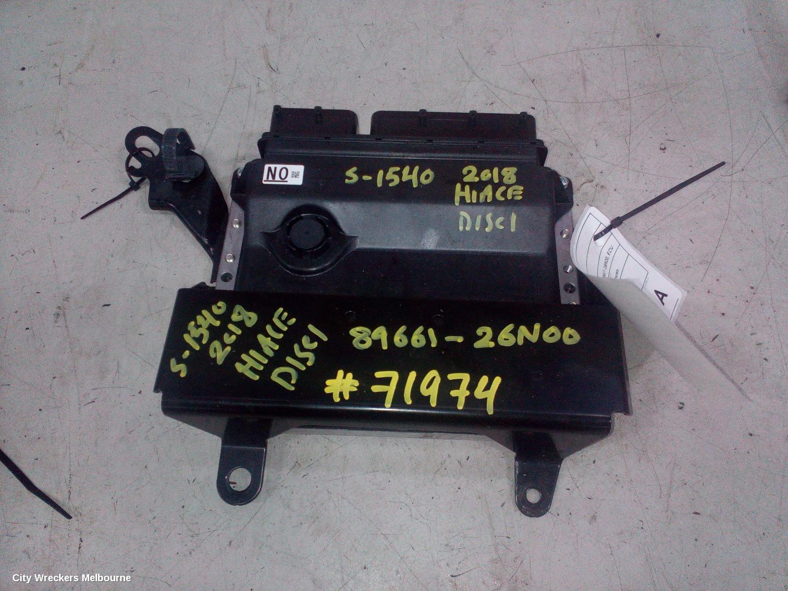 TOYOTA HIACE ECU, ENGINE ECU, 3.0, 1KD-FTV, DIESEL, P/N 89661-26N00, ECU ONLY, KDH, 09/2006 - 04/2019 - Image 1