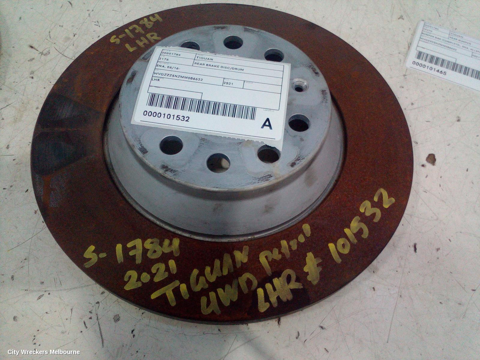 VOLKSWAGEN TIGUAN REAR BRAKE DISC/DRUM, 5NA, 06/2016 - 02/2024 - Image 2