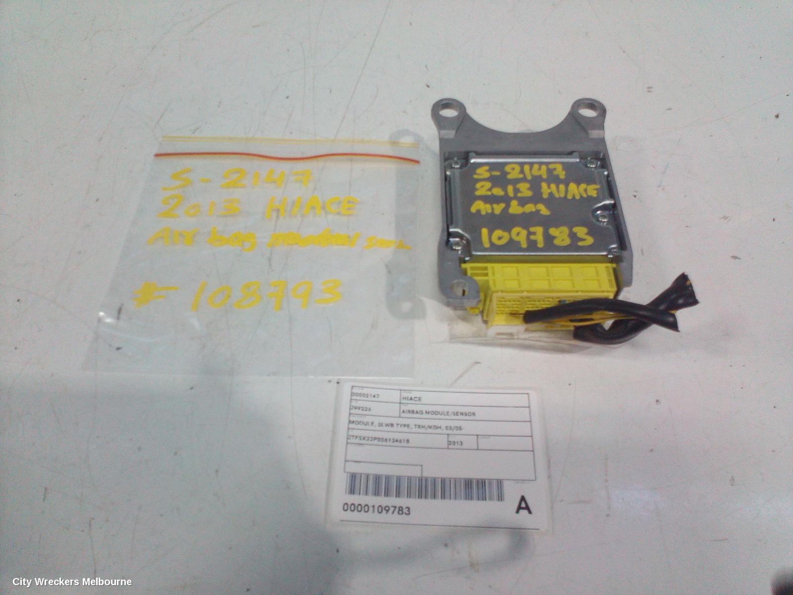 TOYOTA HIACE AIRBAG MODULE/SENSOR, MODULE, SLWB TYPE, TRH/KDH, 03/2005 ONWARDS - Image 1
