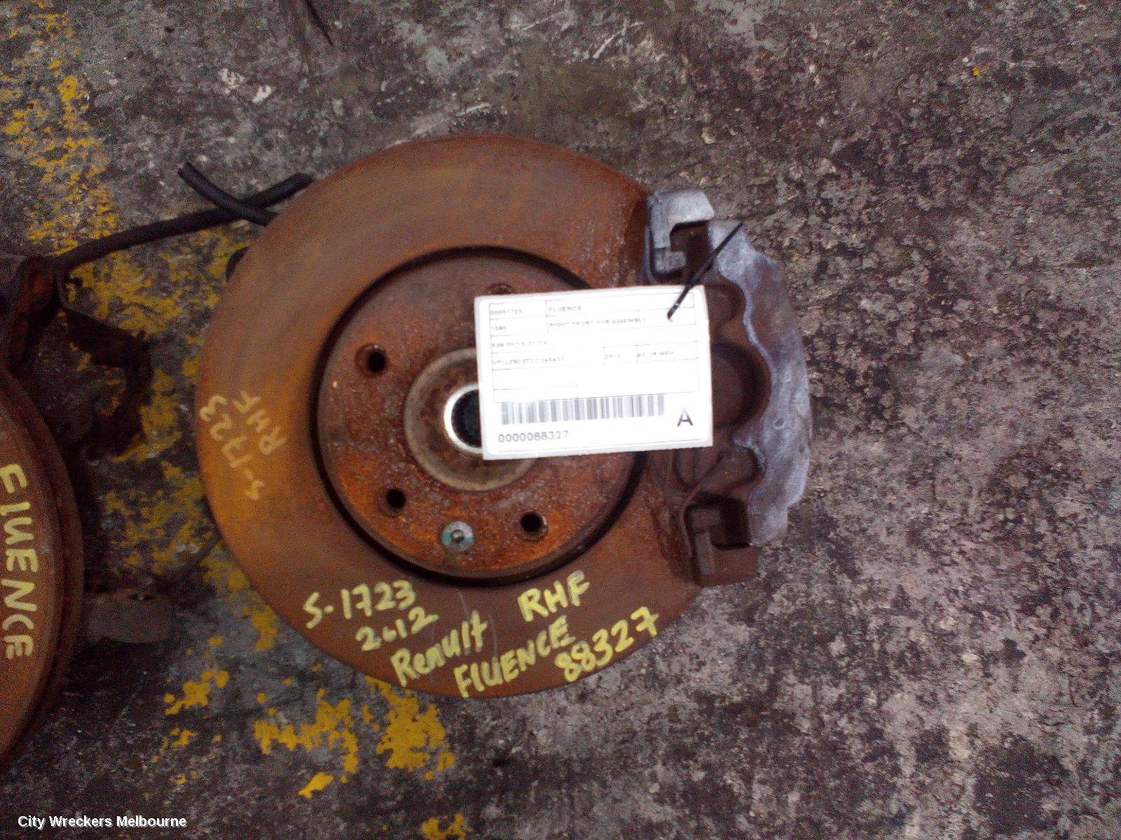 RENAULT FLUENCE RIGHT FRONT HUB ASSEMBLY, X38 09/2010 - 01/2016 - Image 2