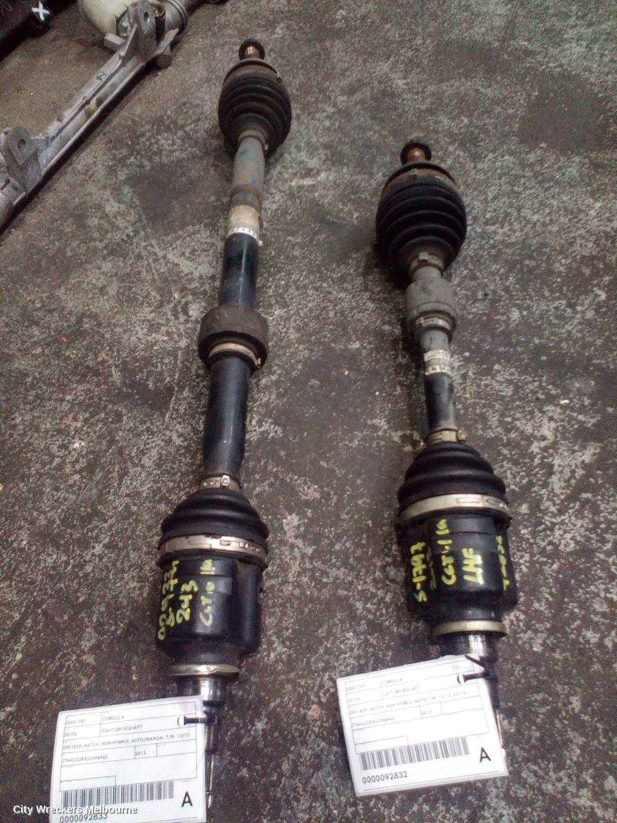 TOYOTA COROLLA LEFT DRIVESHAFT, ZRE182R, HATCH, NON HYBRID, AUTO T/M, 10/2012 - 03/2015 - Image 2