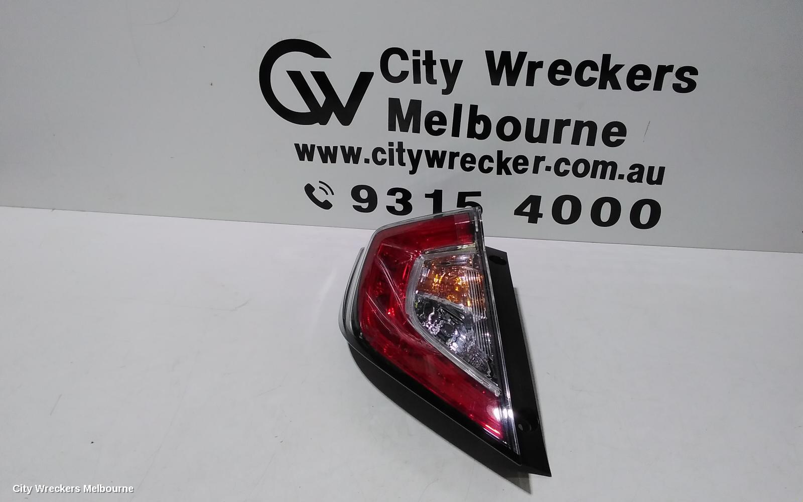 HONDA CIVIC LEFT TAILLIGHT, IN BODY, HATCH, 10TH GEN, LED TYPE, 02/2017 - 08/2021 - Image 1