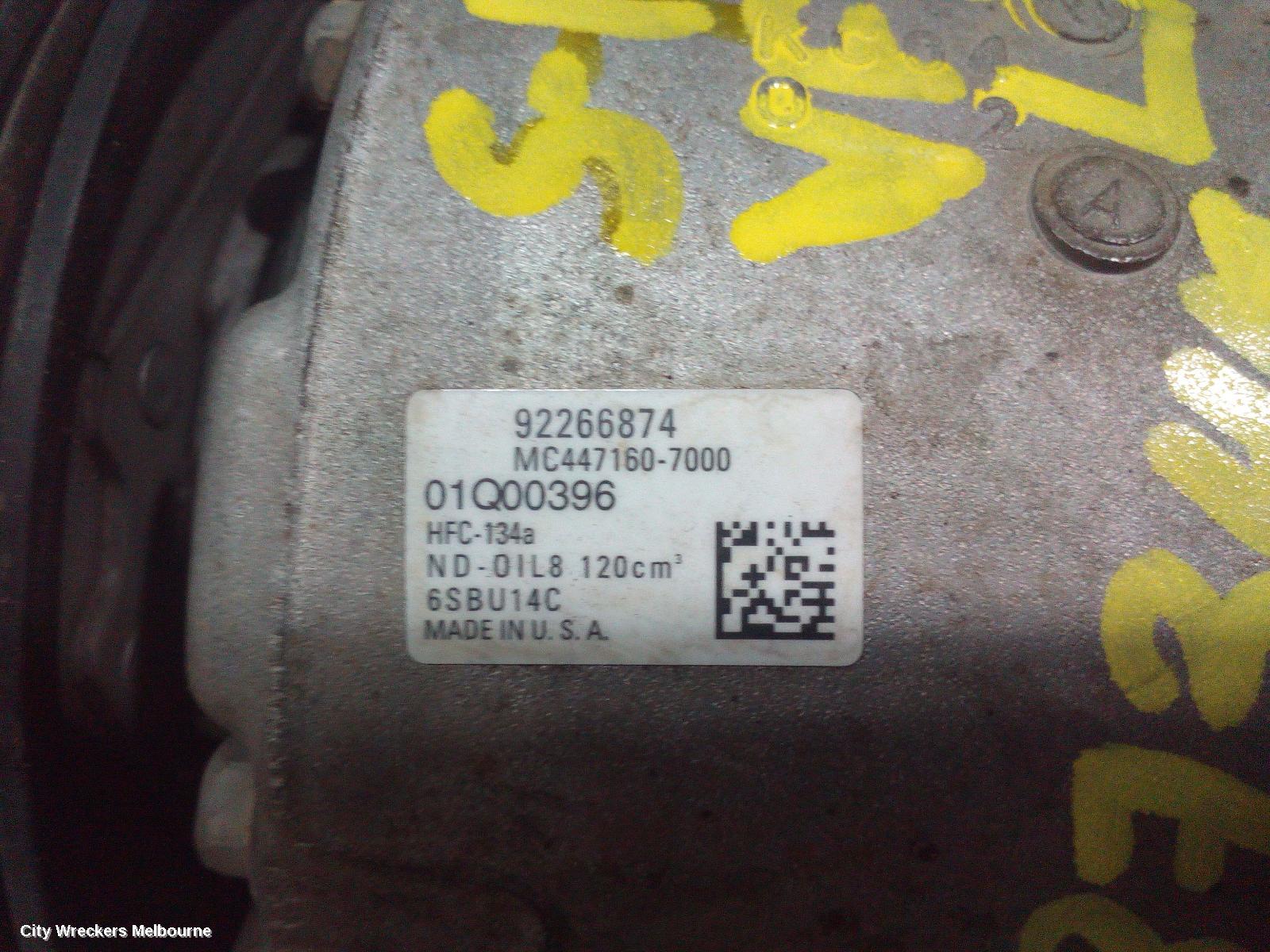 HOLDEN COMMODORE A/C COMPRESSOR, VF, 3.6, 05/2013 - 12/2017 - Image 3