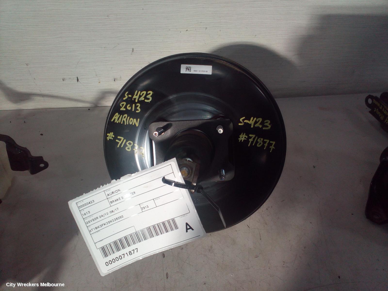 TOYOTA AURION BRAKE BOOSTER, GSV50R, 04/2012 - 08/2017 - Image 3