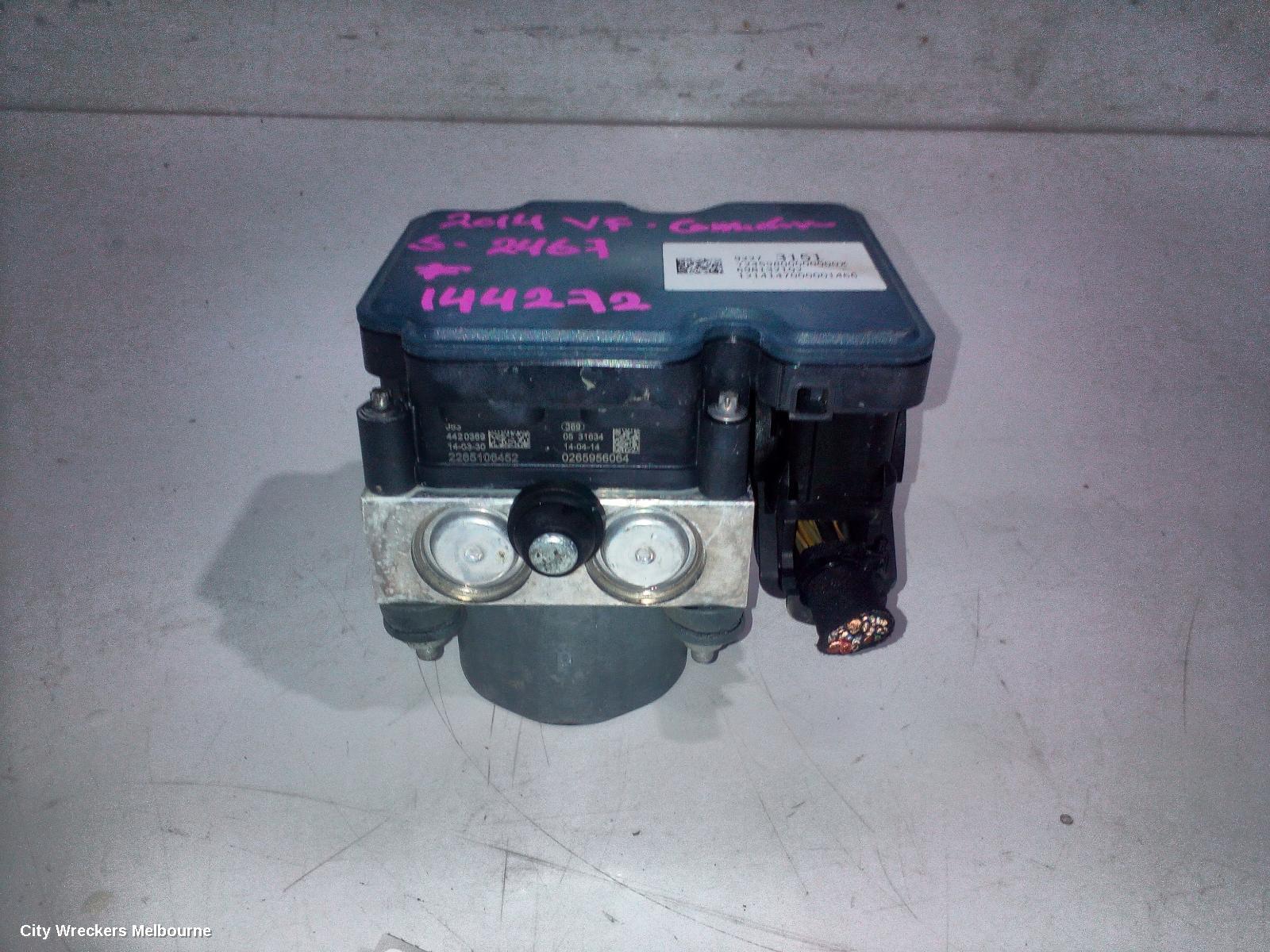 HOLDEN COMMODORE ABS PUMP/MODULATOR, VF, NON TRACTION CONTROL TYPE, 05/2013 - 12/2017 - Image 2