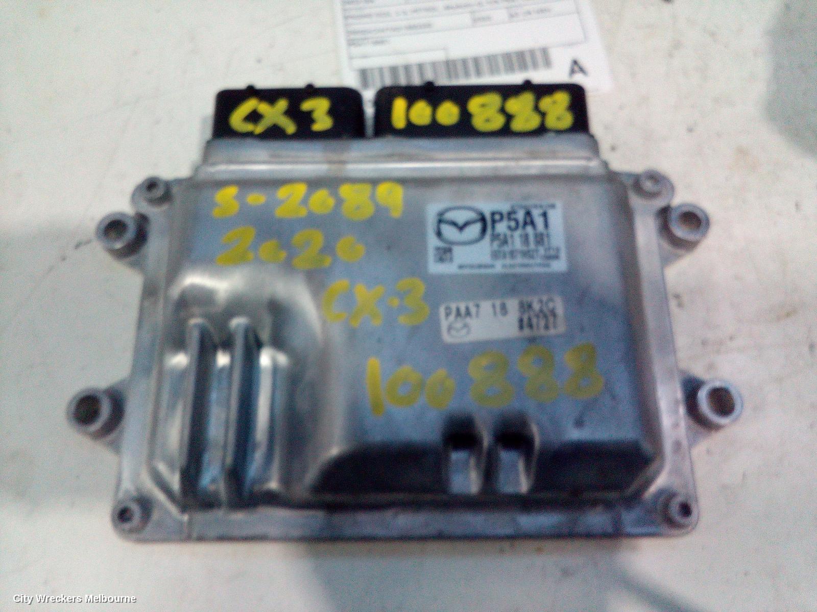 MAZDA CX3 ECU, ENGINE ECU, 2.0, PETROL, SKYACTIV-G, P/N P5A118881, ECU ONLY, DK, 03/2015 ONWARDS - Image 2