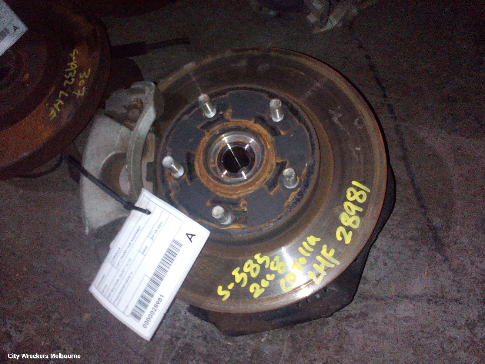 TOYOTA COROLLA LEFT FRONT HUB ASSEMBLY, ZRE152/20153R, 03/2007 - 12/2013 - Image 1
