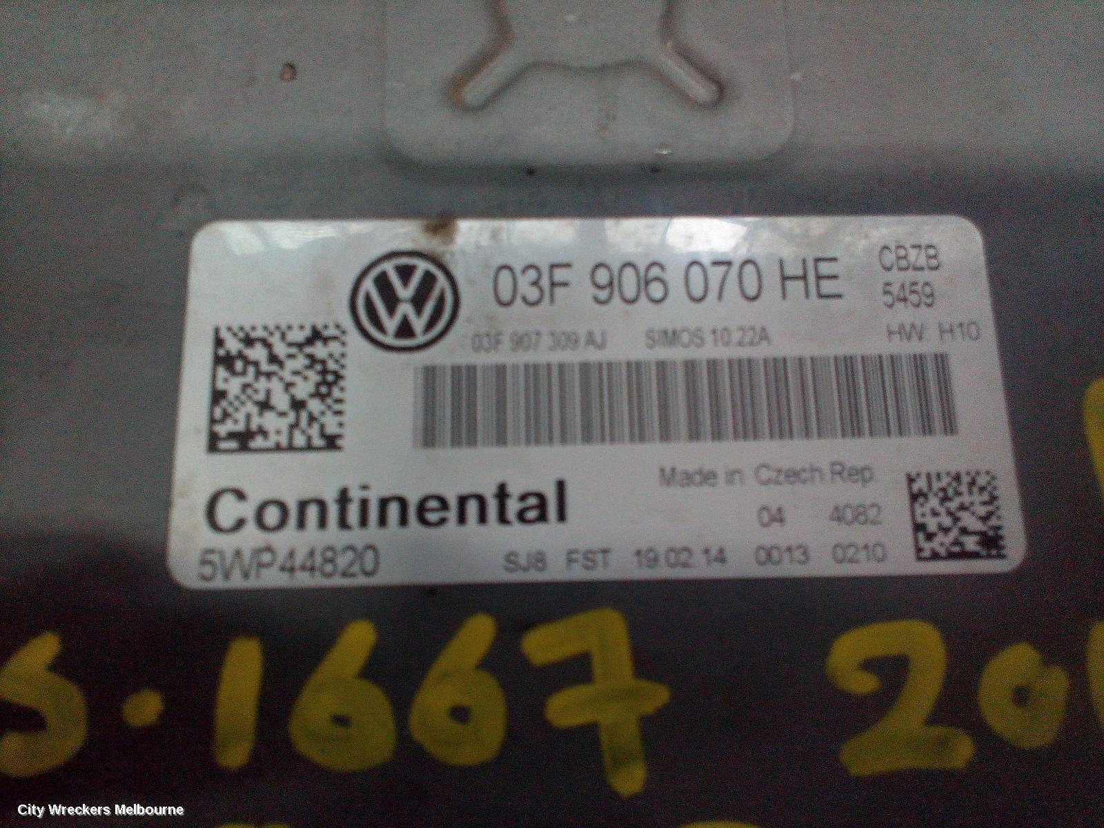 VOLKSWAGEN POLO ECU, ENGINE ECU, 1.2, PETROL, MANUAL, P/N 03F906070HE, ECU ONLY, 6R, 05/2010 - 05/2014 - Image 2