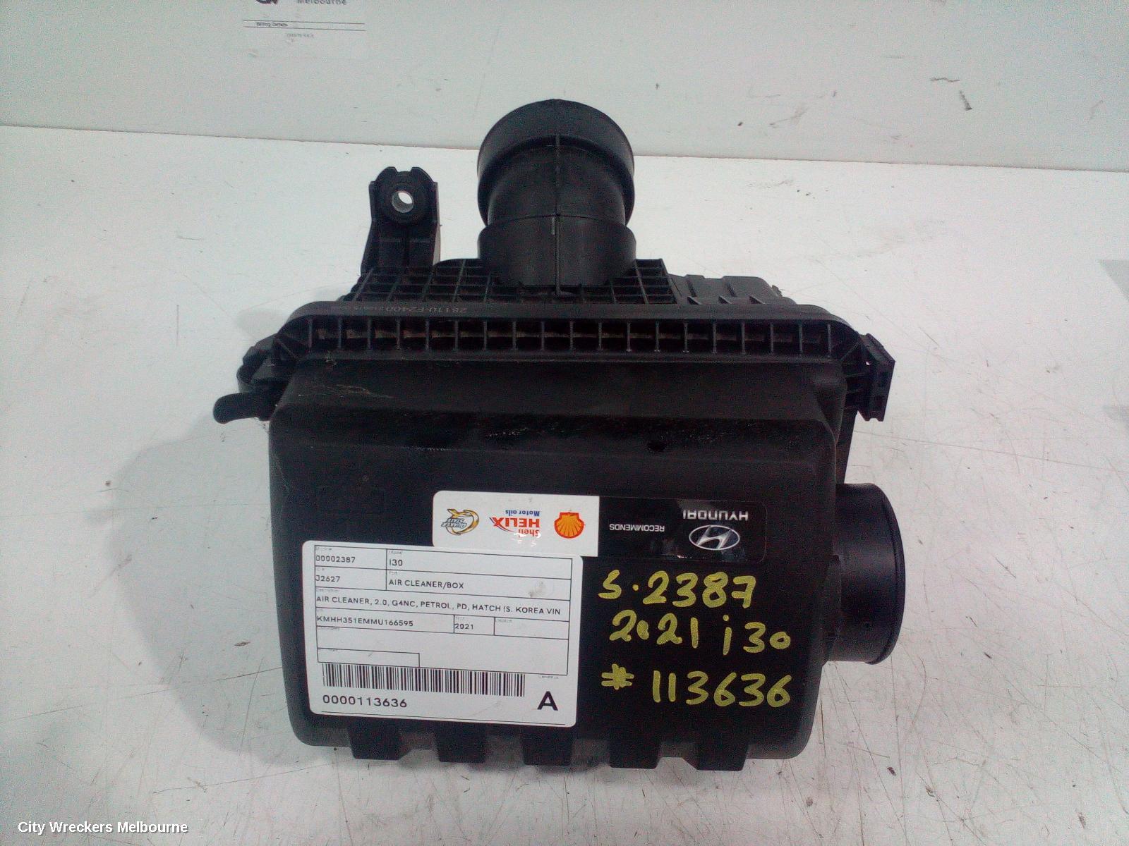 HYUNDAI I30 AIR CLEANER/BOX, AIR CLEANER, 2.0, G4NC, PETROL, PD, HATCH (S. KOREA VIN KMHH), 03/2017 ONWARDS - Image 2