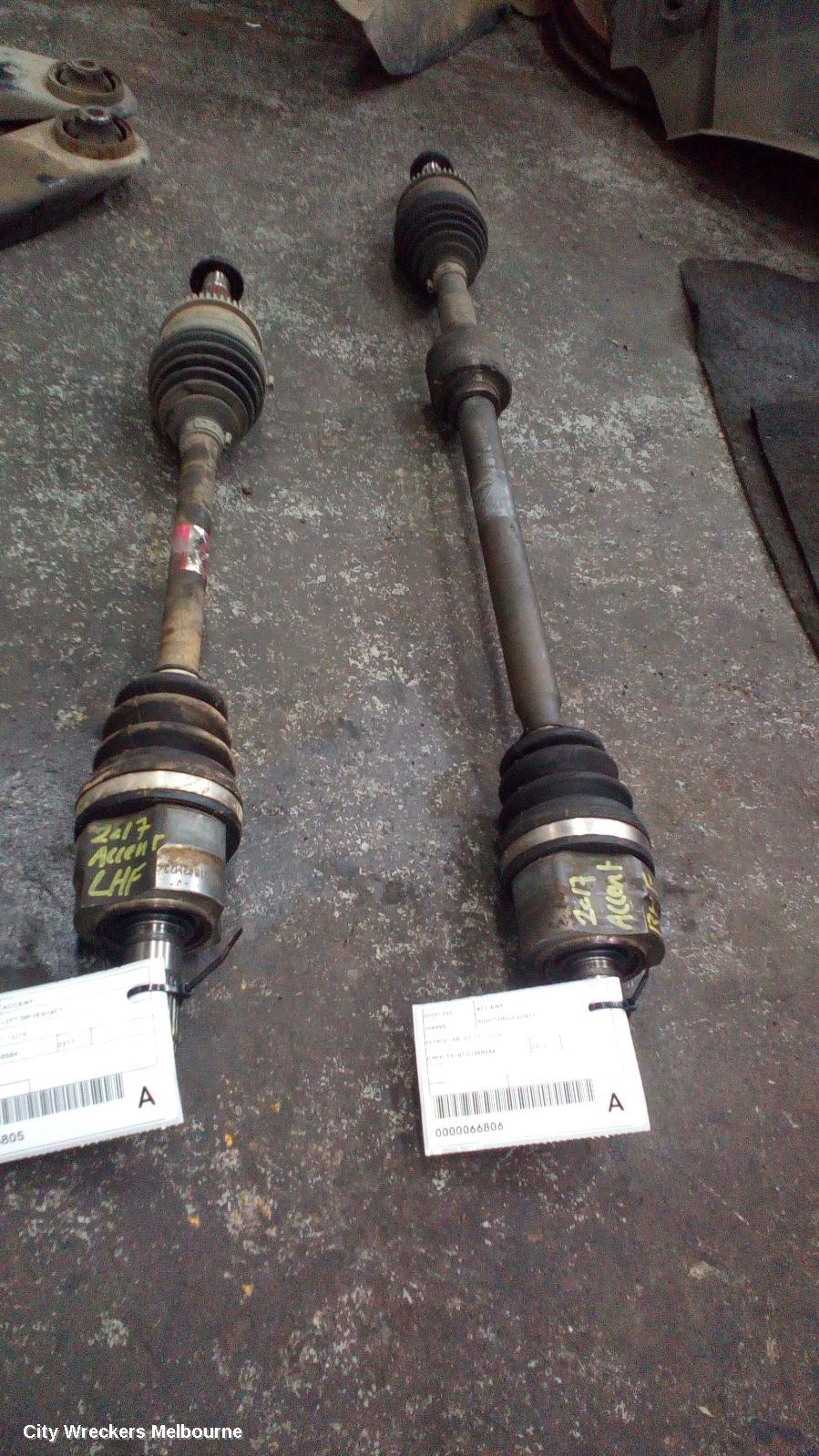 HYUNDAI ACCENT LEFT DRIVESHAFT, AUTO (CVT), PETROL, 1.4, RB, 06/2015 - 09/2019 - Image 2