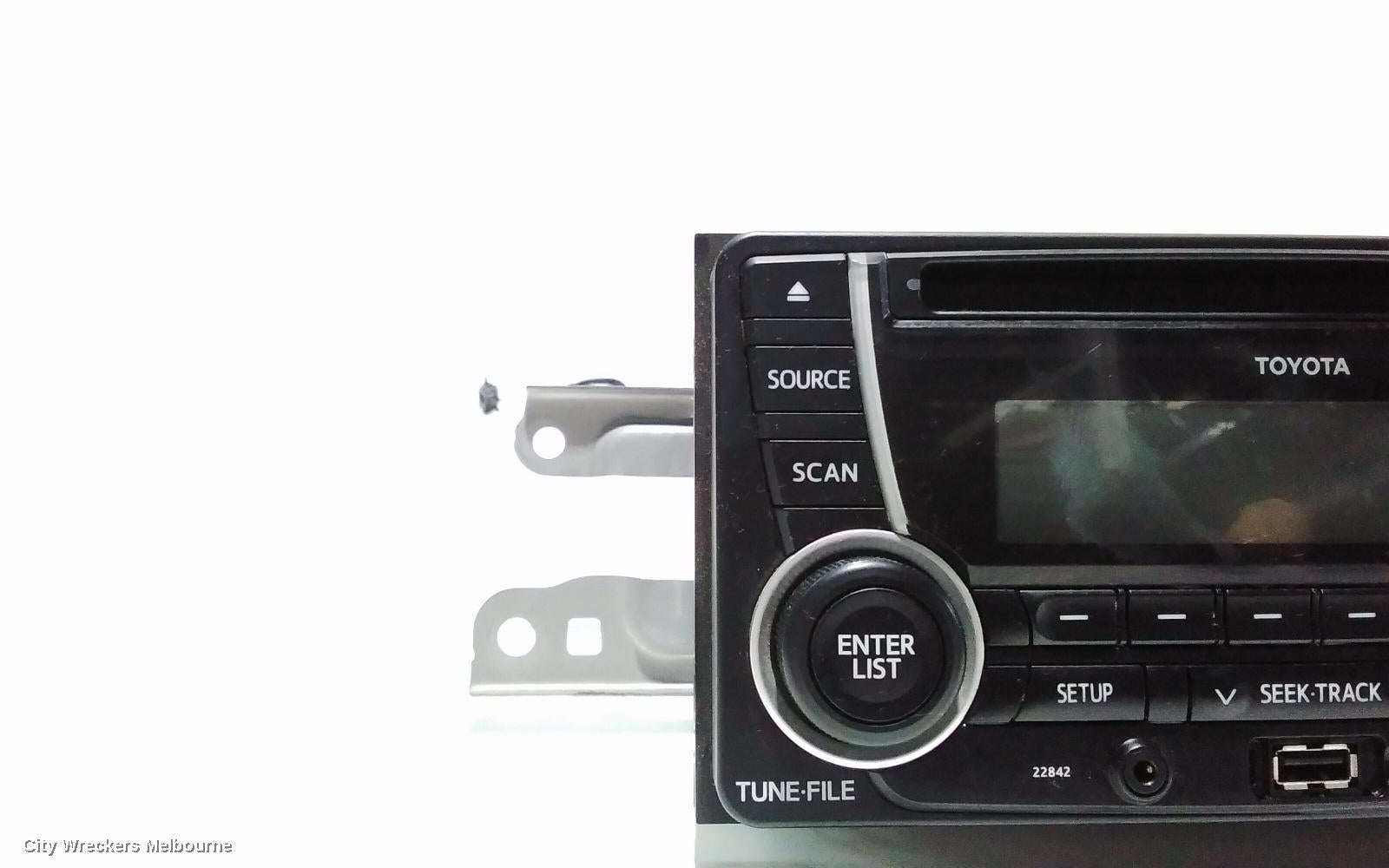 TOYOTA YARIS RADIO/CD/DVD/SAT/TV, SINGLE DISC CD PLAYER (P/N ON FACE 22842), NCP13#, 08/2011 - 12/2019 - Image 3