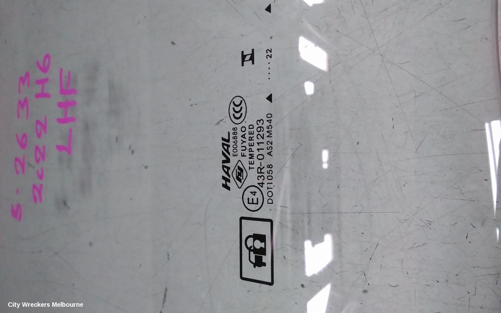 HAVAL H6 LEFT FRONT DOOR WINDOW, B01/B03, 02/2021 ONWARDS - Image 2