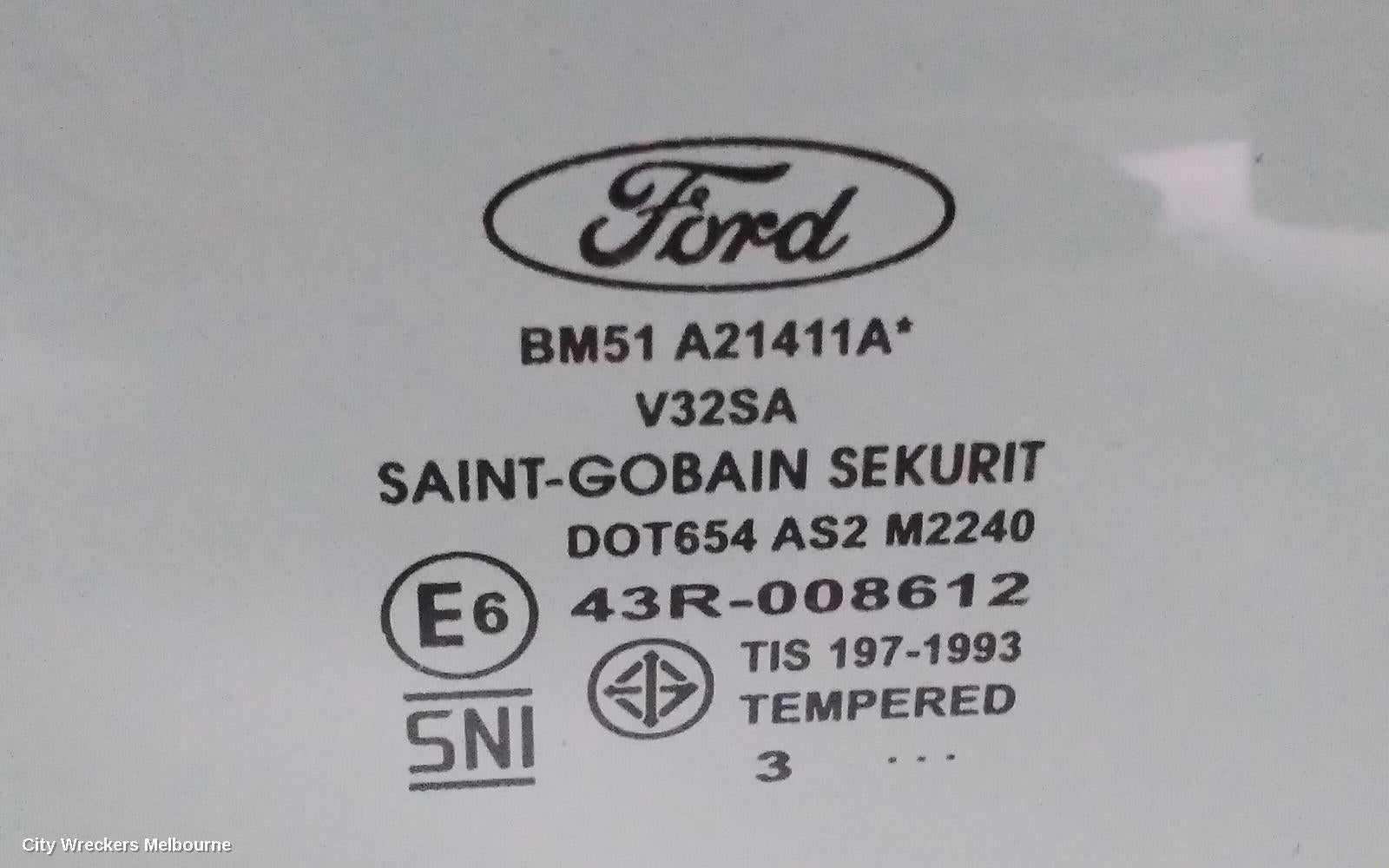 FORD FOCUS LEFT FRONT DOOR WINDOW, LW, 08/2011 - 08/2015 - Image 2