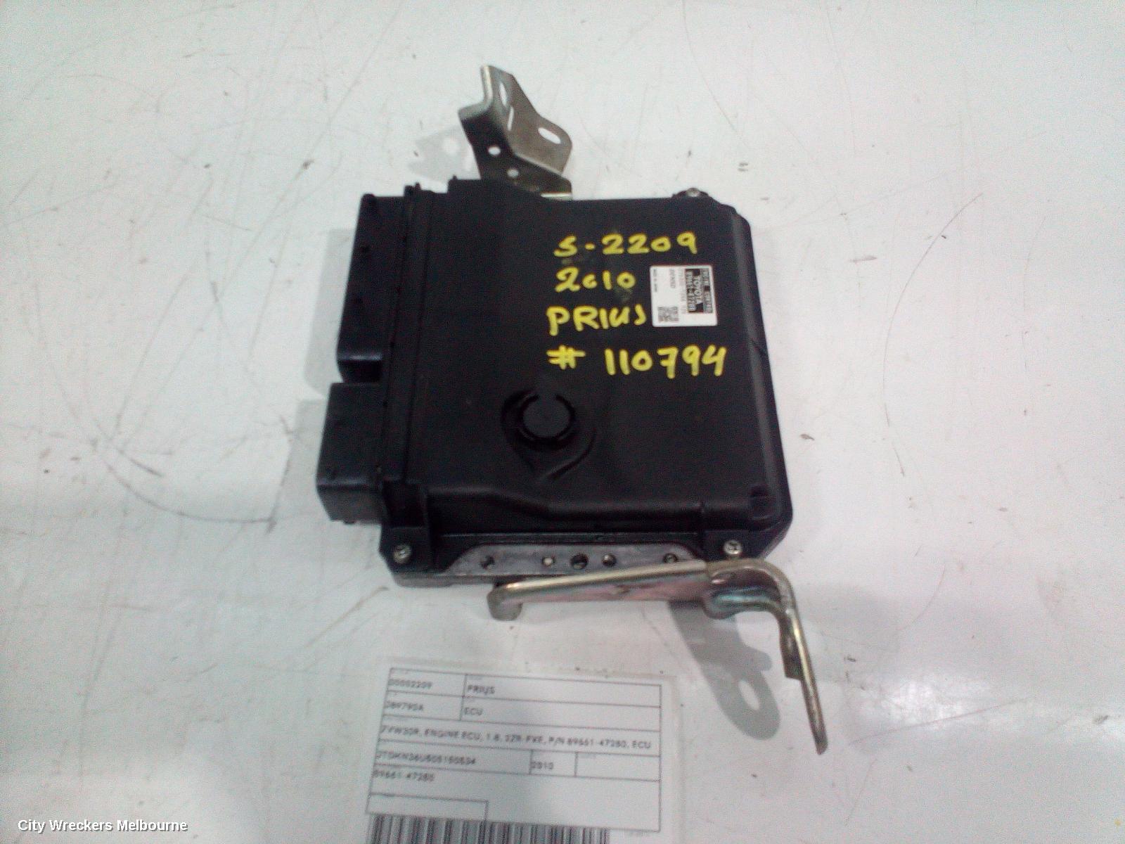 TOYOTA PRIUS ECU, ZVW30R, ENGINE ECU, 1.8, 2ZR-FXE, P/N 89661-47280, ECU ONLY, 07/2009 - 12/2015 - Image 2