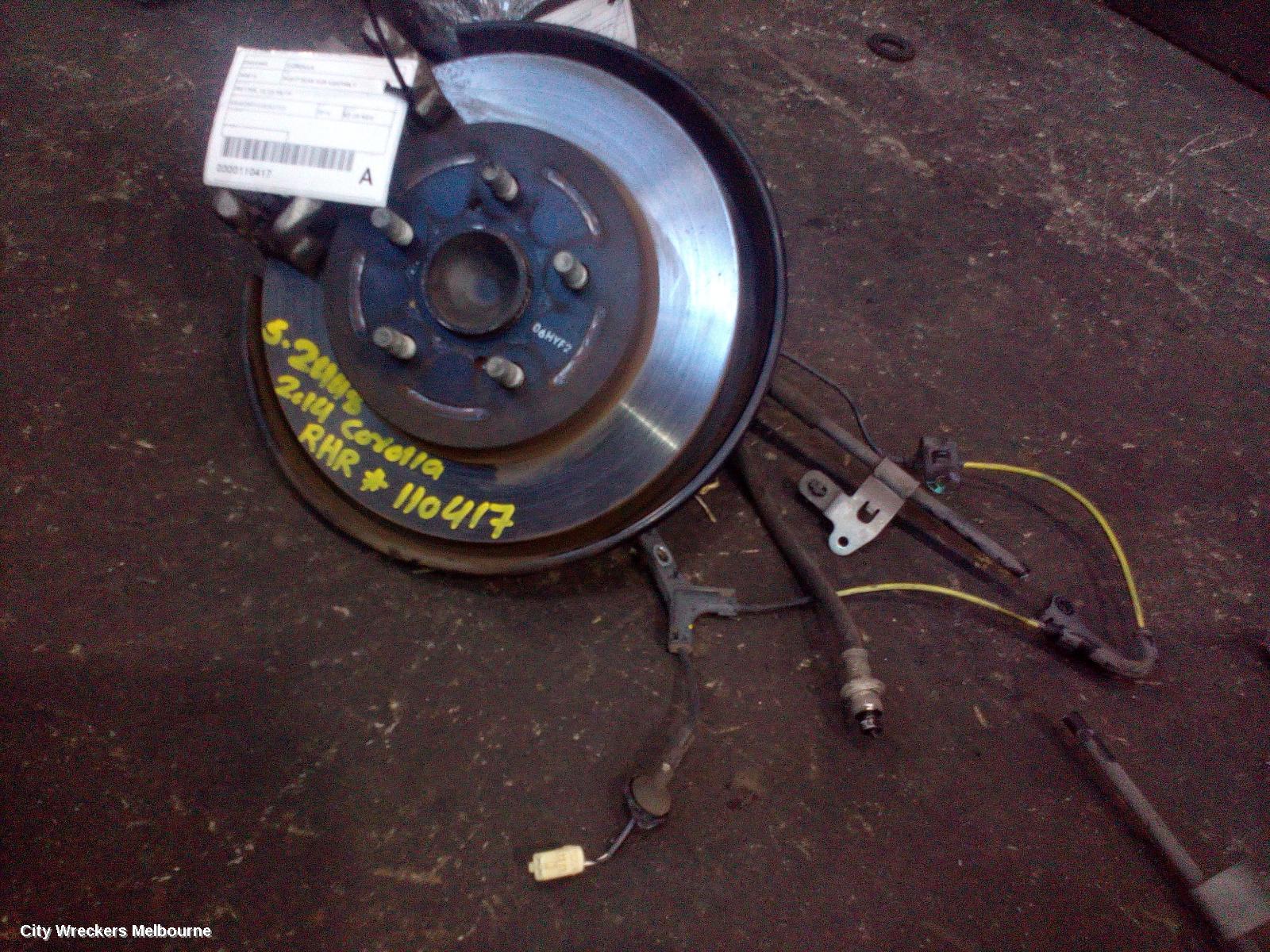 TOYOTA COROLLA RIGHT REAR HUB ASSEMBLY, ZRE172R, 12/2013 - 06/2019 - Image 2