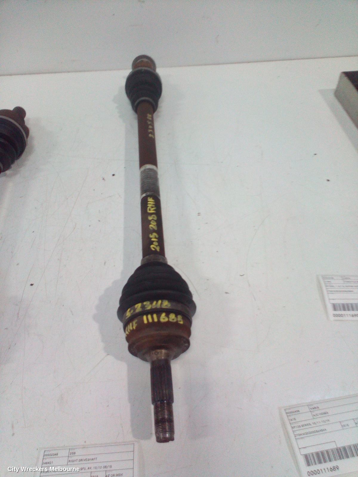 PEUGEOT 208 RIGHT DRIVESHAFT, FRONT, PETROL, 1.6, VF3* 5FS, A9, 10/2012 - 05/2015 - Image 1