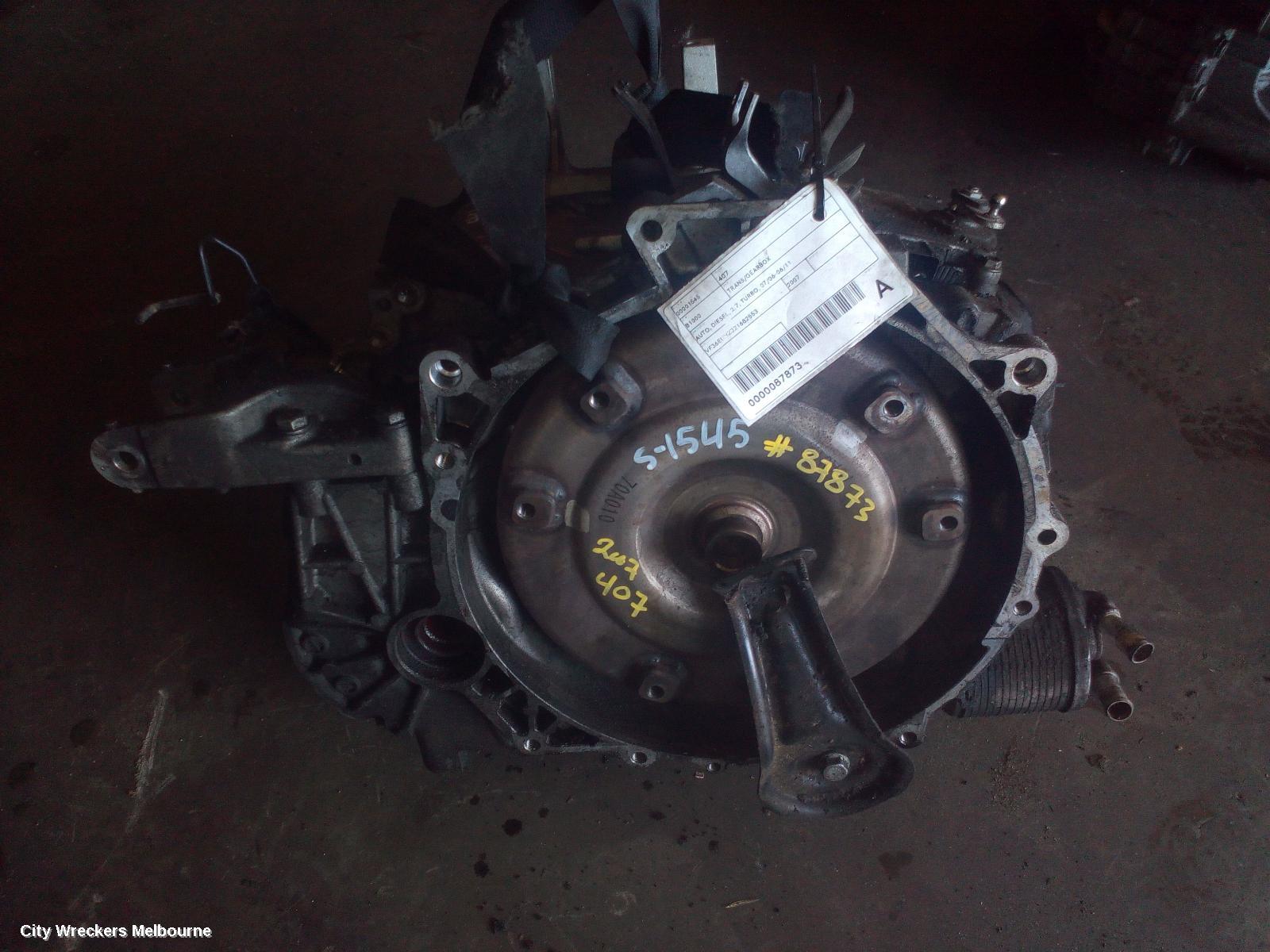 PEUGEOT 407 TRANS/GEARBOX, AUTO, DIESEL, 2.7, TURBO, 07/2006 - 06/2011 - Image 1