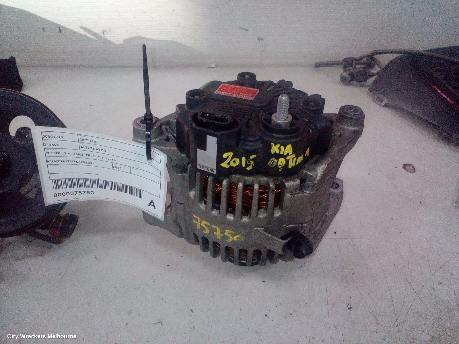 KIA OPTIMA ALTERNATOR, PETROL, 2.4, G4KJ, TF, 01/2011 - 10/2015 - Image 2