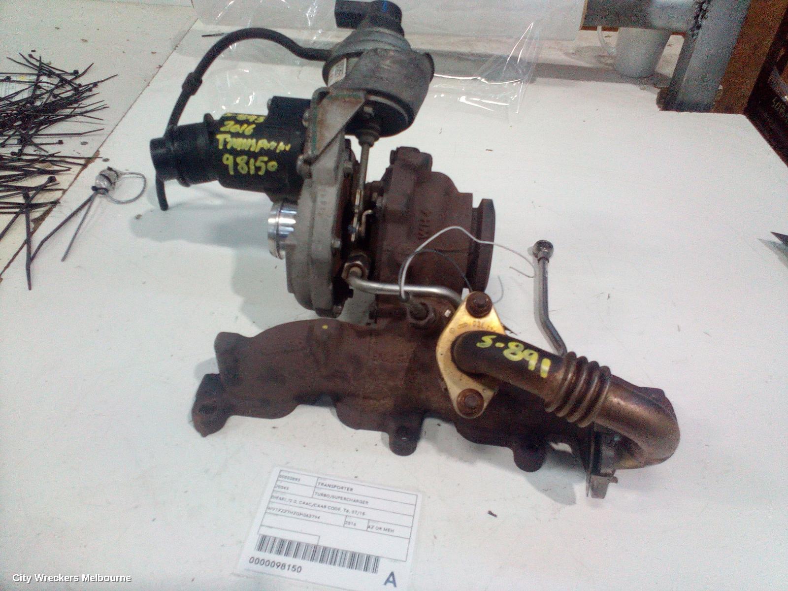 VOLKSWAGEN TRANSPORTER TURBO SUPERCHARGER, DIESEL, 2.0, CAAC/CAAB CODE, T6, 07/2015 ONWARDS - Image 1