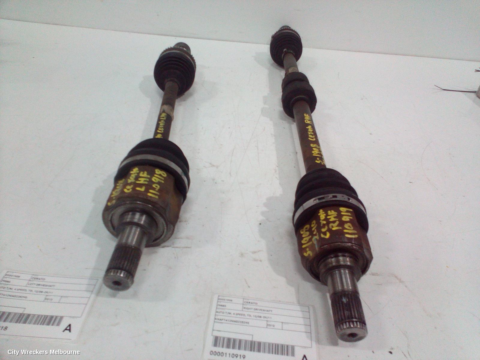 KIA CERATO RIGHT DRIVESHAFT, AUTO T/M, 4 SPEED, TD, 10/2008 - 09/2011 - Image 3