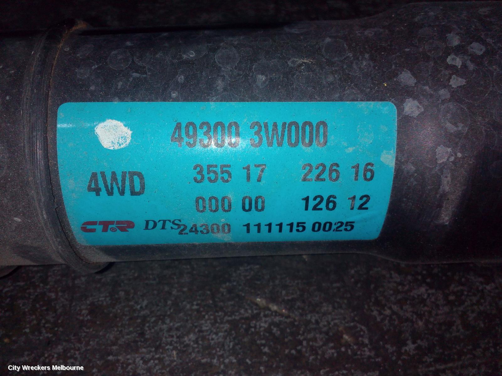 KIA SPORTAGE REAR DRIVE SHAFT, AWD, SL, 05/2010 - 10/2015 - Image 3