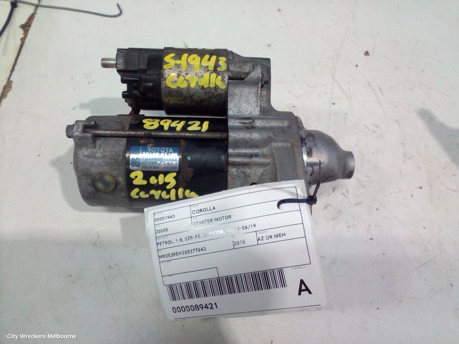 TOYOTA COROLLA STARTER, PETROL, 1.8, 2ZR-FE, ZRE172R, 12/2013 - 06/2019 - Image 3