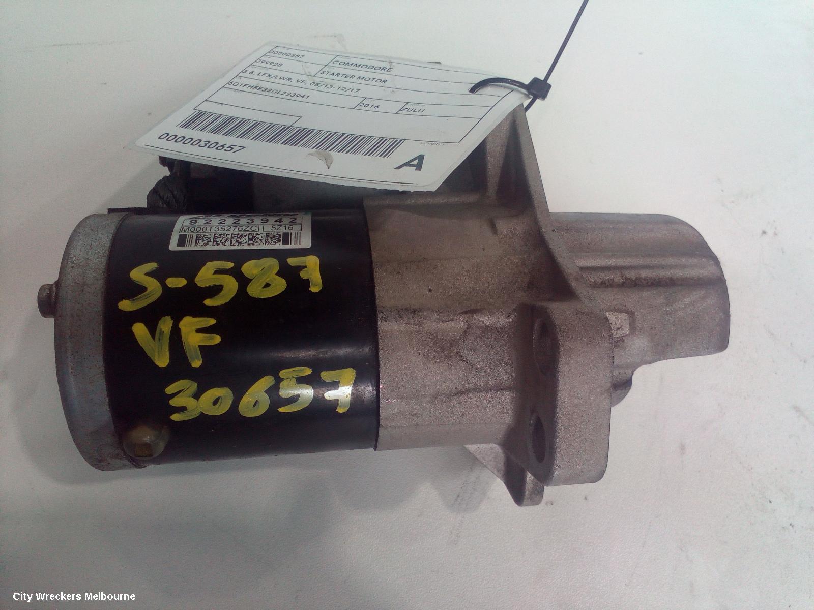 HOLDEN COMMODORE STARTER, 3.6, LFX/LWR, VF, 05/2013 - 12/2017 - Image 3
