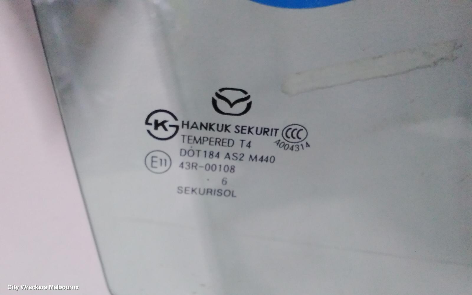 MAZDA 3 RIGHT REAR DOOR WINDOW, BM-BN, STANDARD TINT TYPE, 06/2013 - 02/2019 - Image 2