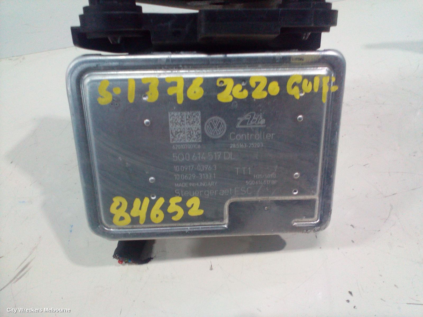 VOLKSWAGEN GOLF ABS PUMP/MODULATOR, GEN 7, ON MOTOR P/N, 5Q0614517CL, 03/2013 - 08/2020 - Image 2