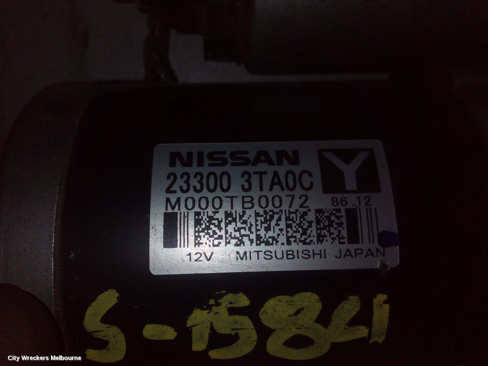 NISSAN XTRAIL STARTER, PETROL, 2.5, QR25DE, AUTO T/M, W/ LONG SNOUT TYPE, T32, 02/2014 - 07/2022 - Image 1