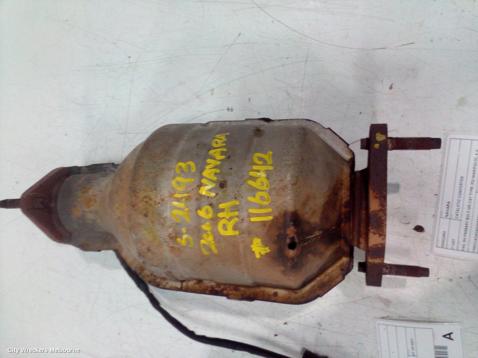 NISSAN NAVARA CATALYTIC CONVERTER, D40, RH PRIMARY BOLT ON CAT TYPE (TO MANIFOLD), 4.0, VQ40, PETROL, 09/2005 - 12/2011 - Image 1