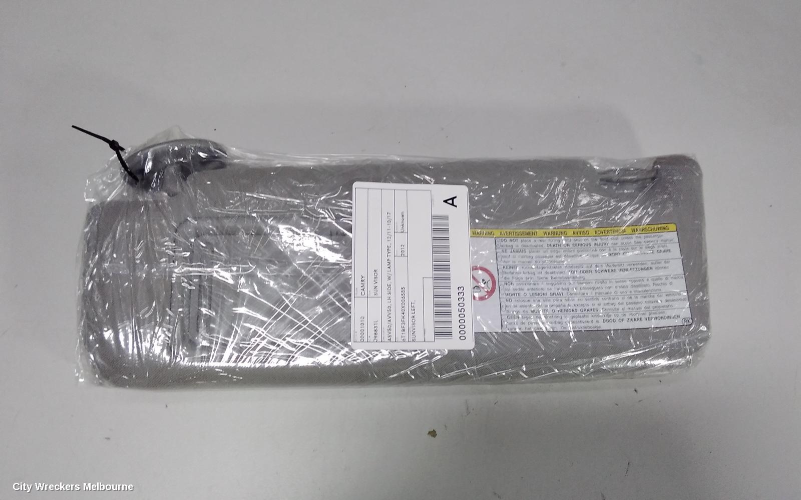 TOYOTA CAMRY SUNVISOR, ASV50/AVV50, LH SIDE, W/ LAMP TYPE, 12/2011 - 10/2017 - Image 3